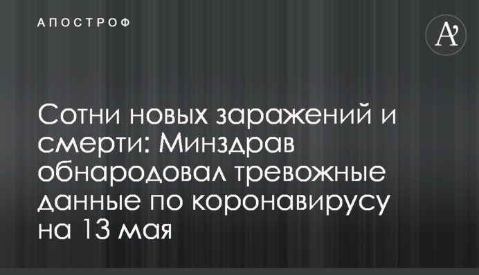 Сотні нових заражень і смерті: МОЗ оприлюднило тривожні дані по коронавірусу на 13 травня