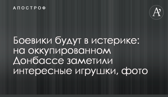 Бойовики будуть в істериці: на окупованому Донбасі помітили цікаві іграшки, фото