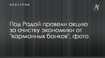 Под Радой провели акцию за очистку экономики от "карманных банков", фото