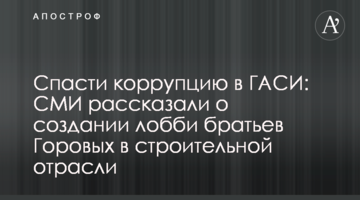Спасти коррупцию в ГАСИ: СМИ рассказали о лобби братьев Горовых в строительной отрасли