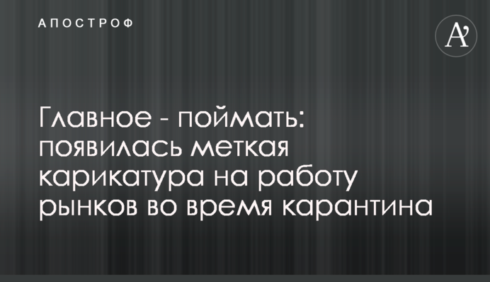 Головне - зловити: з'явилася влучна карикатура на роботу ринків під час карантину