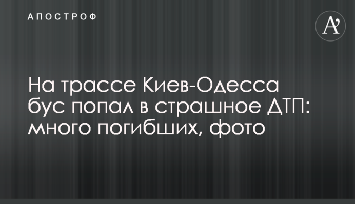 На трасі Київ-Одеса бус потрапив у страшну ДТП: багато загиблих, фото