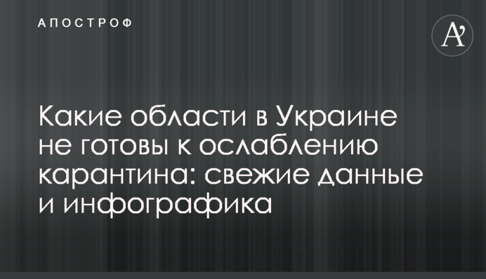 Які області в Україні не готові до послаблення карантину: свіжі дані та інфографіка