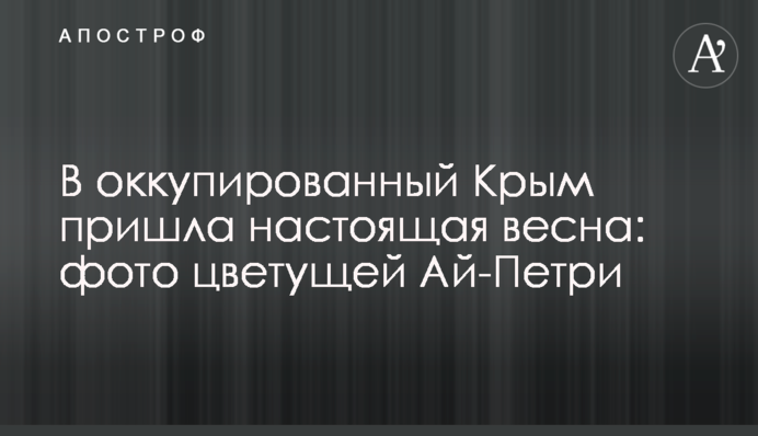 У окупований Крим прийшла справжня весна: фото квітучої Ай-Петрі