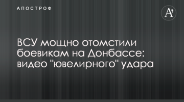 ВСУ мощно отомстили боевикам на Донбассе: видео "ювелирного" удара
