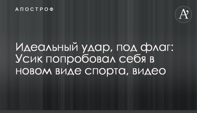 Идеальный удар, под флаг: Усик попробовал себя в новом виде спорта, видео