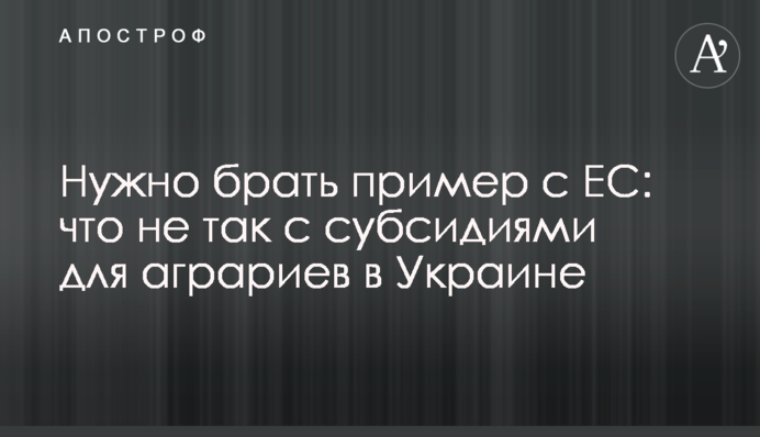 Нужно брать пример с ЕС: что не так с субсидиями для аграриев в Украине