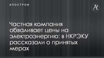 Частная компания обваливает цены на электроэнергию: в НКРЭКУ рассказали о принятых мерах