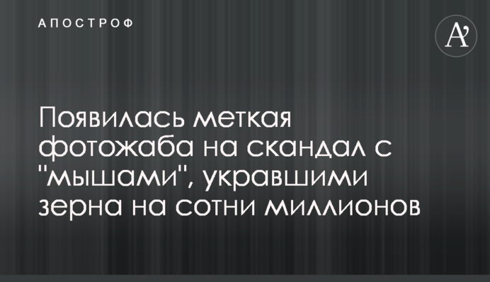Ми з Держрезерву: в мережі кумедною фотожабою висміяли скандал зі зникненням зерна на мільйони