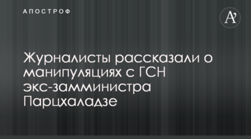 Журналисты рассказали о манипуляциях с ГСН экс-замминистра Парцхаладзе