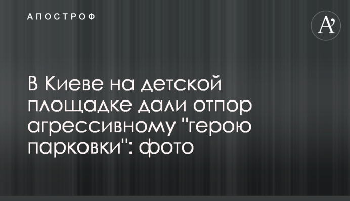 У Києві на дитячому майданчику дали відсіч агресивному 