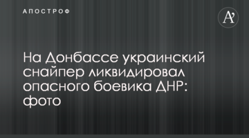 На Донбассе украинский снайпер ликвидировал опасного боевика ДНР: фото
