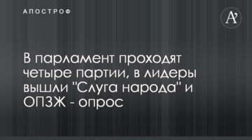 В парламент проходят четыре партии, в лидеры вышли "Слуга народа" и ОПЗЖ - опрос