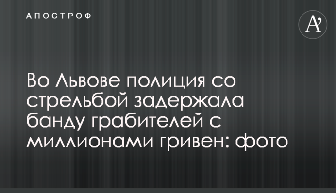 Во Львове полиция со стрельбой задержала банду грабителей с миллионами гривен: фото