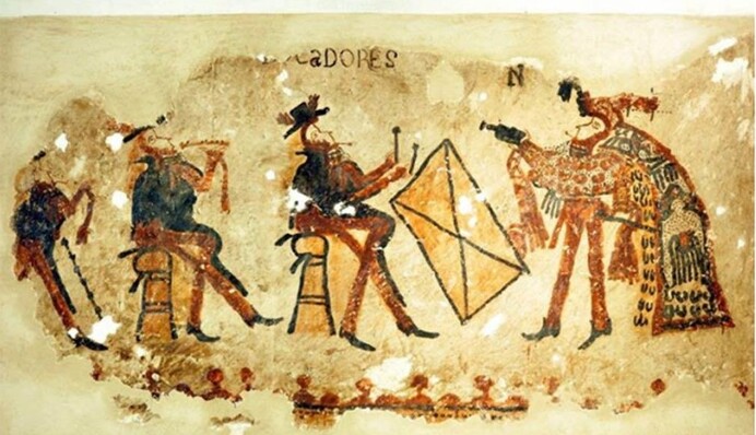 Гватемалець виявив під штукатуркою кольорові фрески цивілізації майя: фото унікальної знахідки