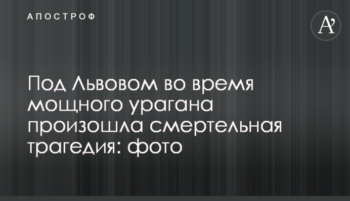 Під Львовом під час потужного урагану сталася смертельна трагедія: фото