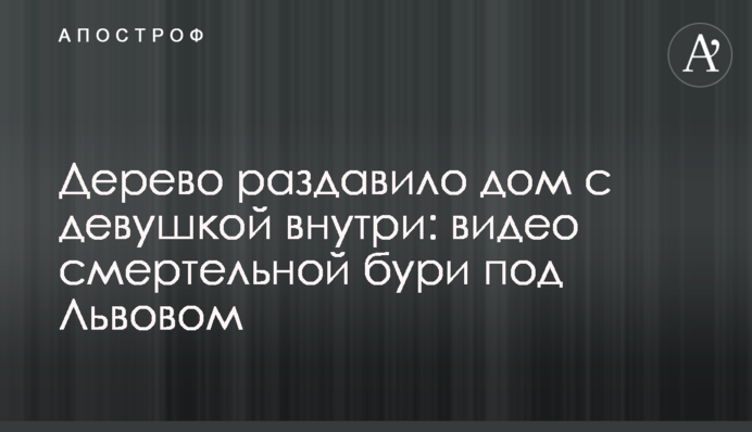 Дерево розчавило будинок з дівчиною всередині: відео смертельної бурі під Львовом