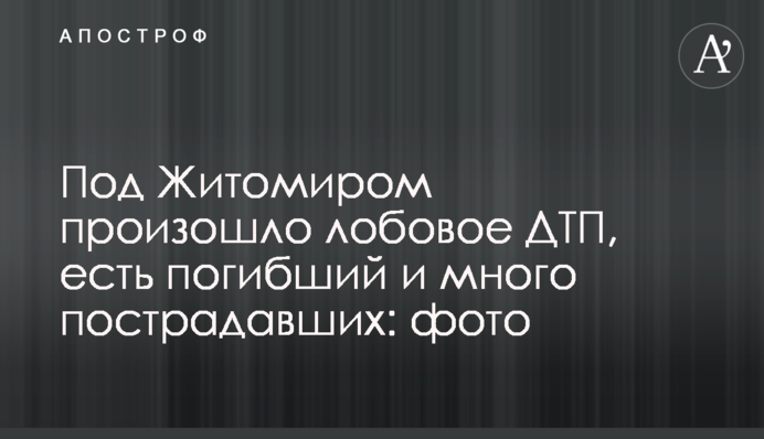 Под Житомиром произошло лобовое ДТП, есть погибший и много пострадавших: фото