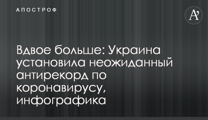 Вдвое больше: Украина установила неожиданный антирекорд по коронавирусу, инфографика