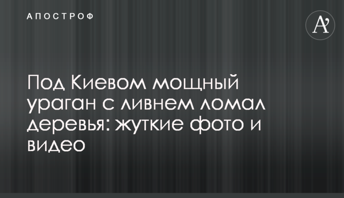 Під Києвом потужний ураган зі зливою ламав дерева: моторошні фото і відео