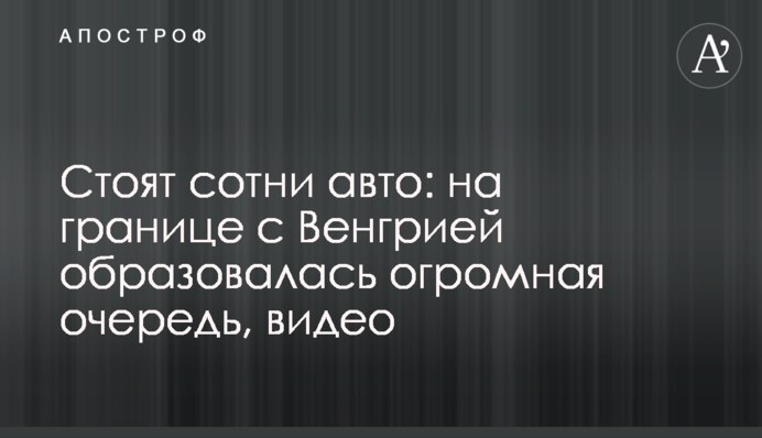 Стоят сотни авто: на границе с Венгрией образовалась огромная очередь, видео