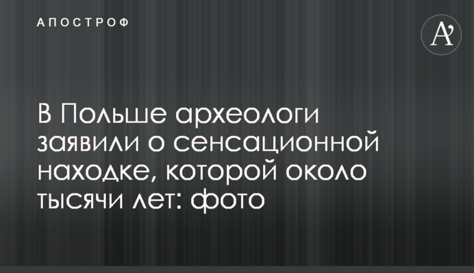 В Польше археологи заявили о сенсационной находке, которой около тысячи лет: фото
