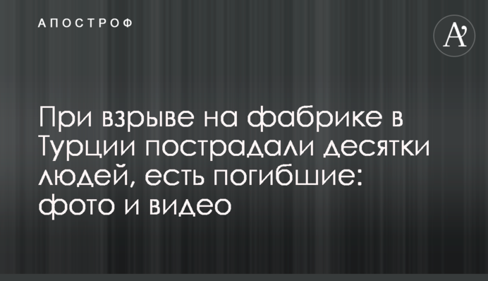 При взрыве на фабрике в Турции пострадали десятки людей, есть погибшие: фото и видео