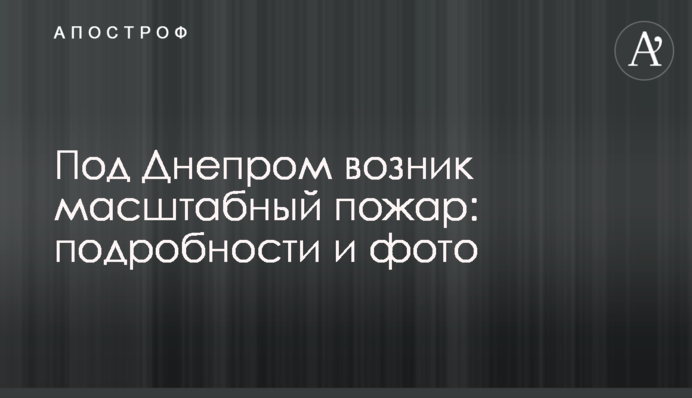 Под Днепром возник масштабный пожар: подробности и фото