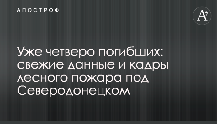Уже четверо загиблих: свіжі дані і кадри лісової пожежі під Сєвєродонецьком