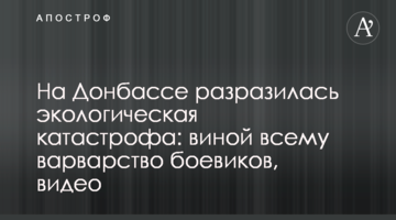 На Донбасі вибухнула екологічна катастрофа: виною всьому варварство бойовиків, відео