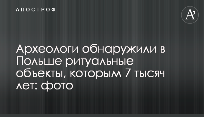 Археологи виявили в Польщі ритуальні об'єкти, яким 7 тисяч років: фото