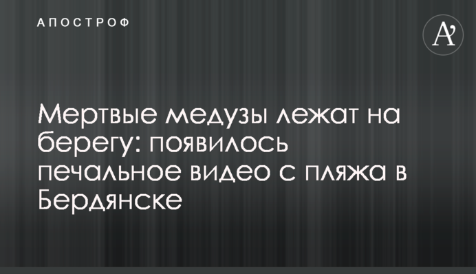 Мертвые медузы лежат на берегу: появилось печальное видео с пляжа в Бердянске