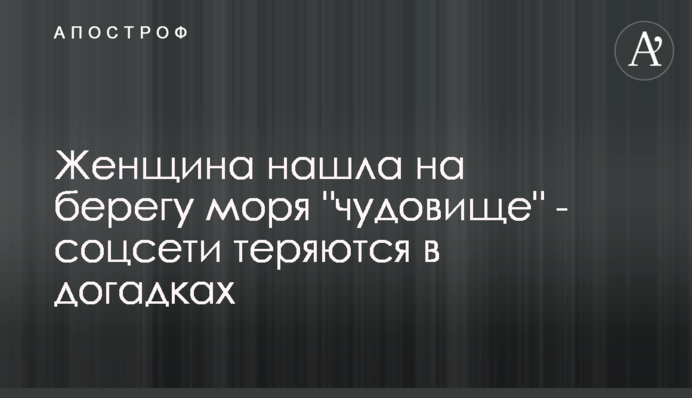 Жінка знайшла на березі моря 