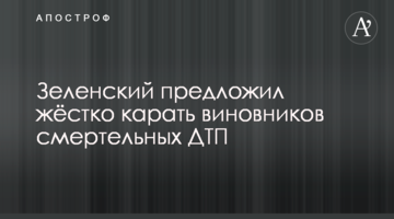 Зеленський запропонував жорстко карати винуватців смертельних ДТП