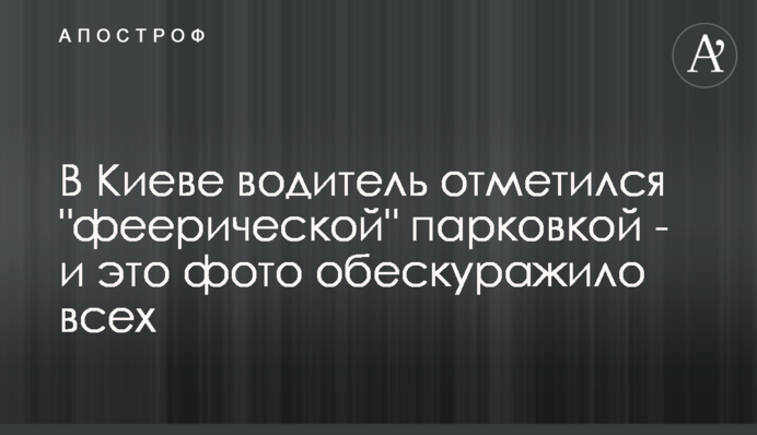 У Києві водій відзначився 