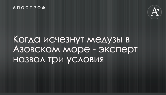Коли зникнуть медузи в Азовському морі - експерт назвав три умови
