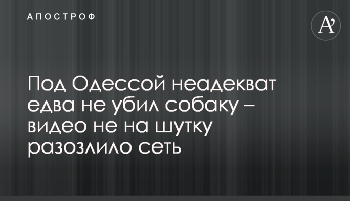 Під Одесою неадекват ледь не вбив собаку - відео не на жарт розлютило мережу