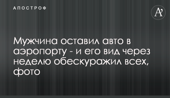 Чоловік залишив авто в аеропорту - і його вигляд через тиждень збентежив усіх, фото