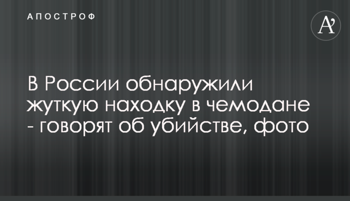 В России обнаружили жуткую находку в чемодане - говорят об убийстве, фото