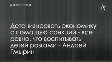 Детінізувати економіку за допомогою санкцій - все одно, що виховувати дітей батогами - Андрій Гмирін