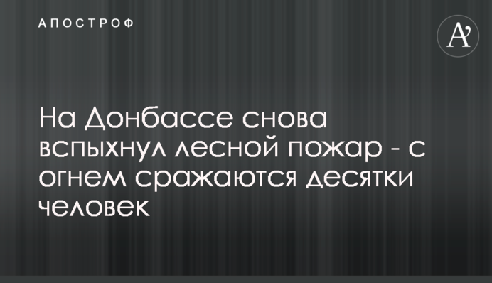 На Донбасі знову спалахнула лісова пожежа - з вогнем борються десятки людей