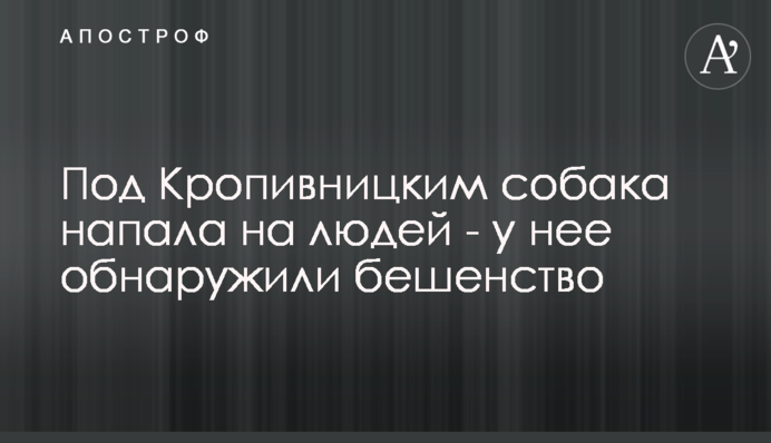 Под Кропивницким собака напала на людей - у нее обнаружили бешенство