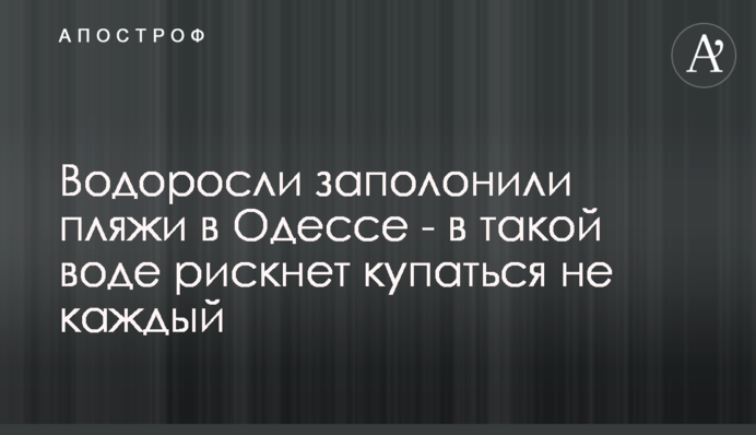 Водоросли заполонили пляжи в Одессе - в такой воде рискнет купаться не каждый