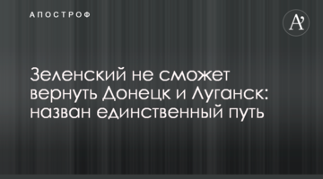 Зеленський не зможе повернути Донецьк і Луганськ: названо єдиний шлях