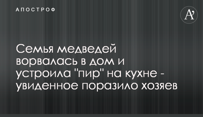 Ведмеді увірвалися в будинок і влаштували 