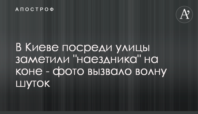 У Києві посеред вулиці помітили 