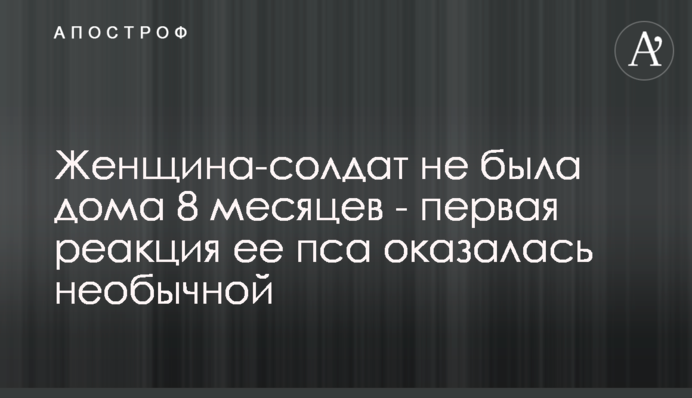 Жінка-солдат не була вдома 8 місяців - перша реакція її пса виявилася незвичайною