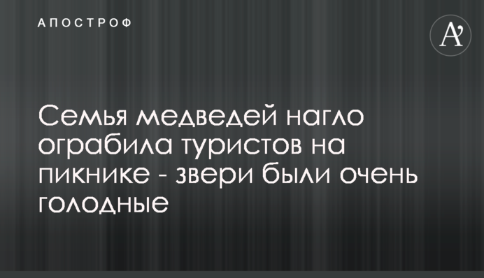 Семья медведей нагло ограбила туристов на пикнике - звери были очень голодные
