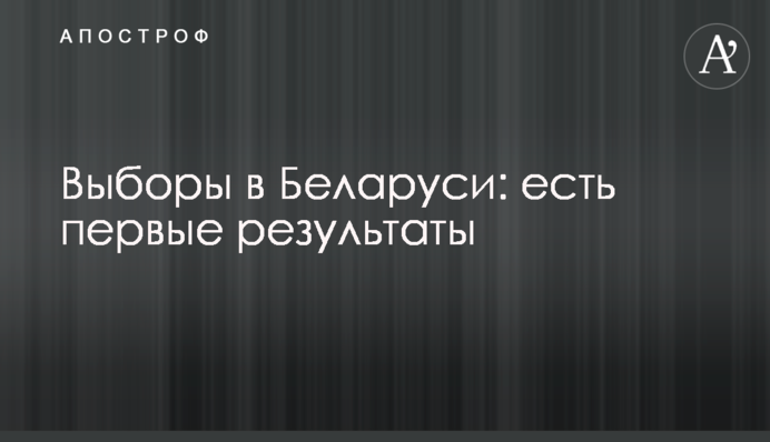 Выборы в Беларуси: есть первые результаты