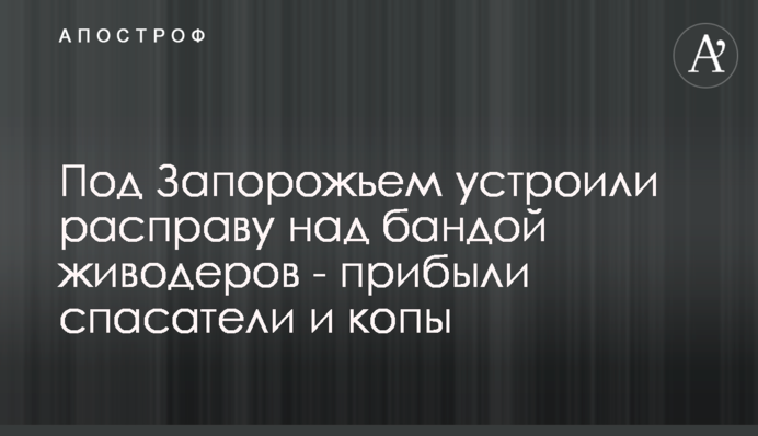 Под Запорожьем устроили расправу над бандой живодеров - прибыли спасатели и копы